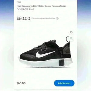 Toddler Baby Nike Reposto, Size 4c